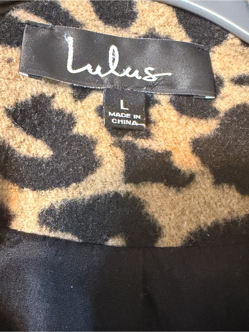 Lulu's Leopard Print Trench Coat - Beige & Black - Picture 3 of 4